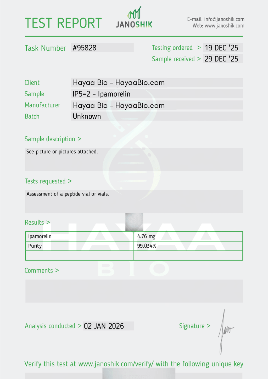 Ipamorelin - Hayaa Bio