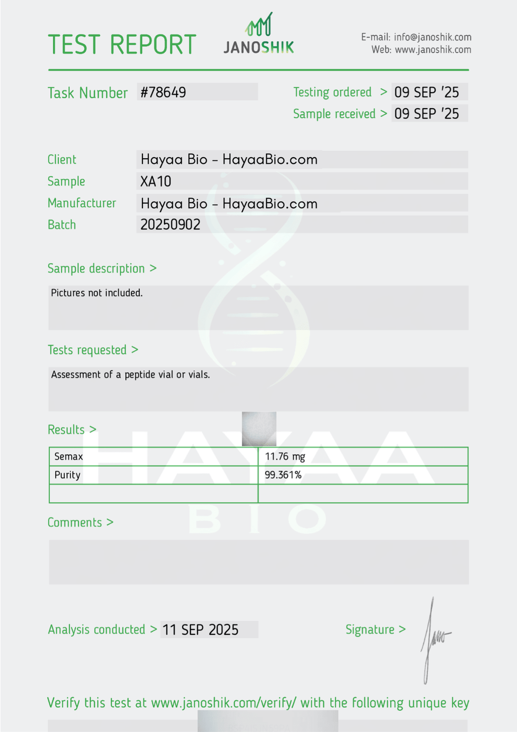 Semax - Hayaa Bio