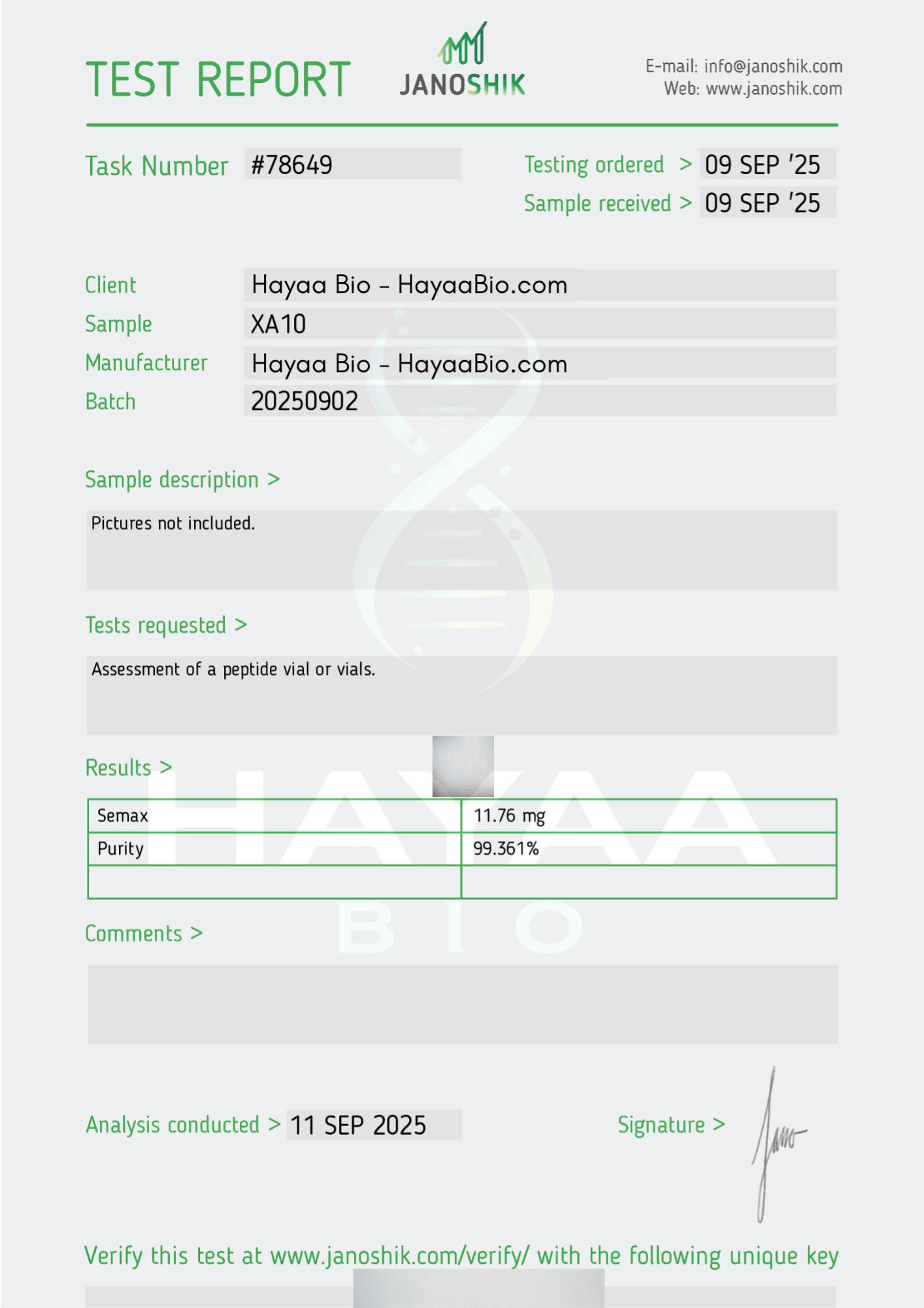 Semax - Hayaa Bio